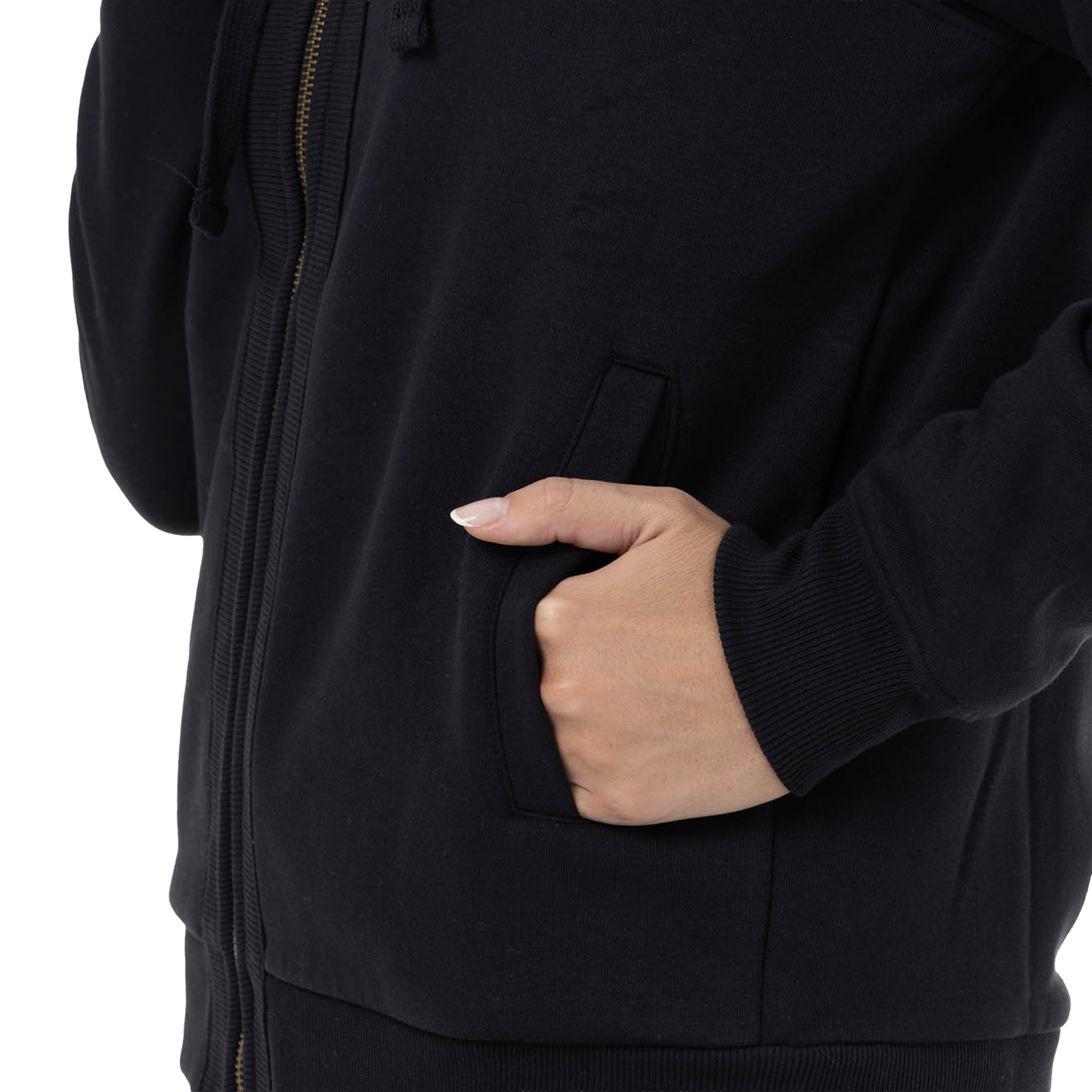 Hoodie Mekhai para mujer color negro