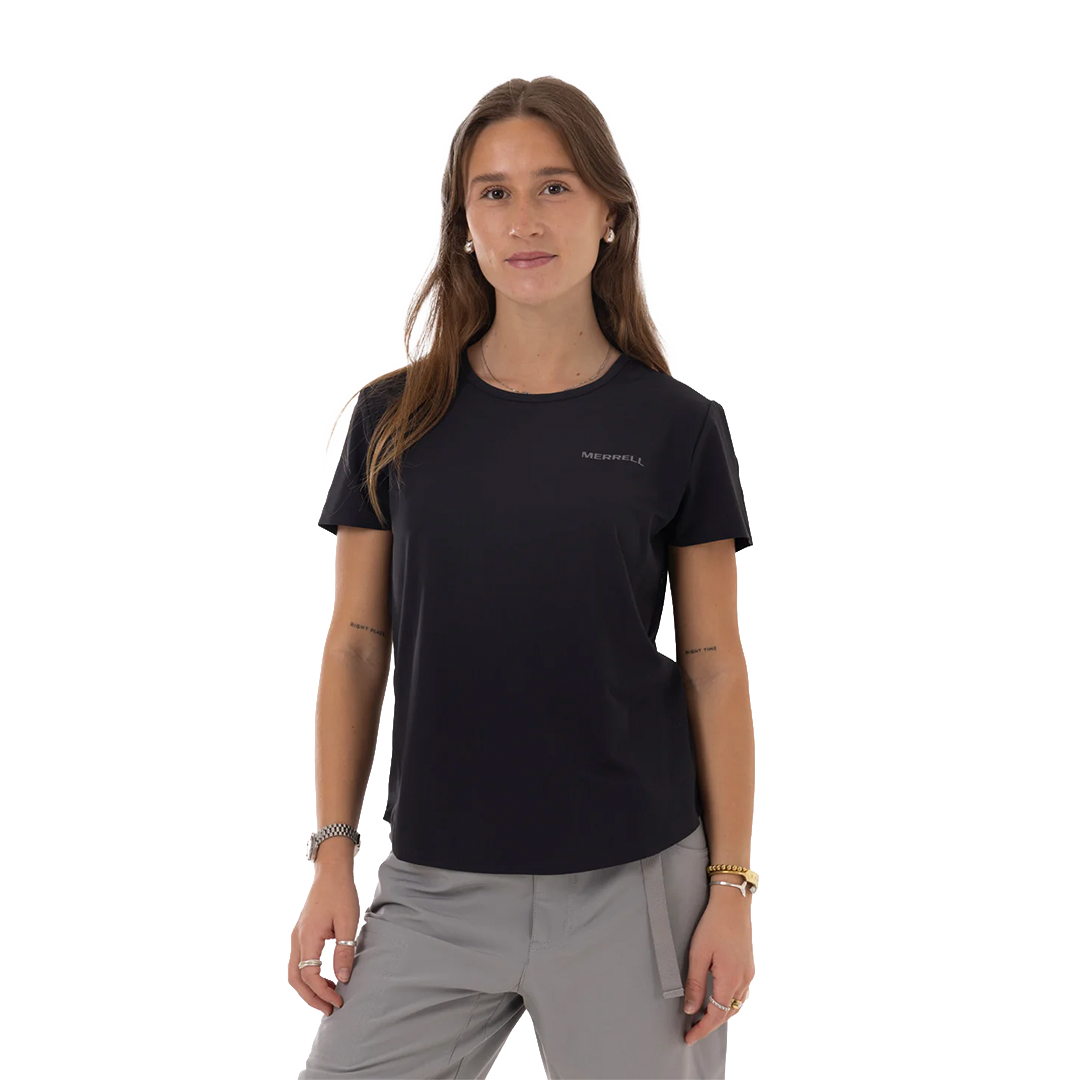 Camiseta Trail para mujer color negro