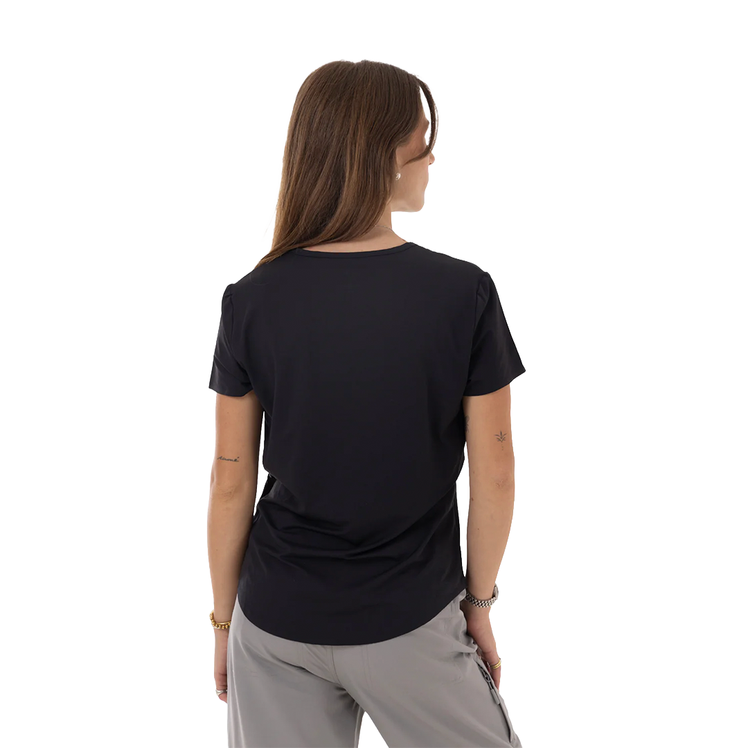 Camiseta Trail para mujer color negro