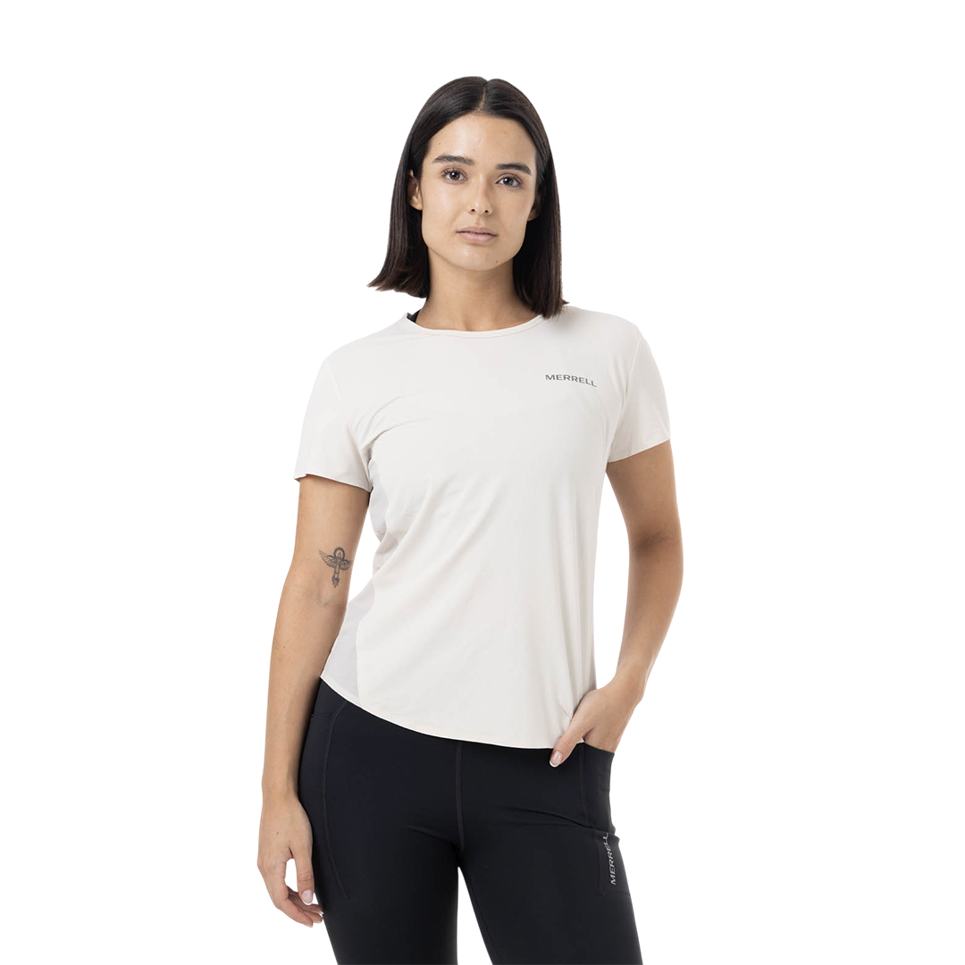 Camiseta Trail para mujer color blanco