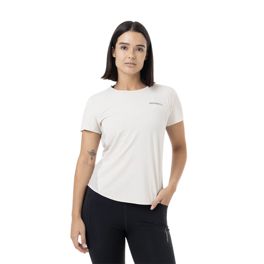 Camiseta Trail para mujer color blanco