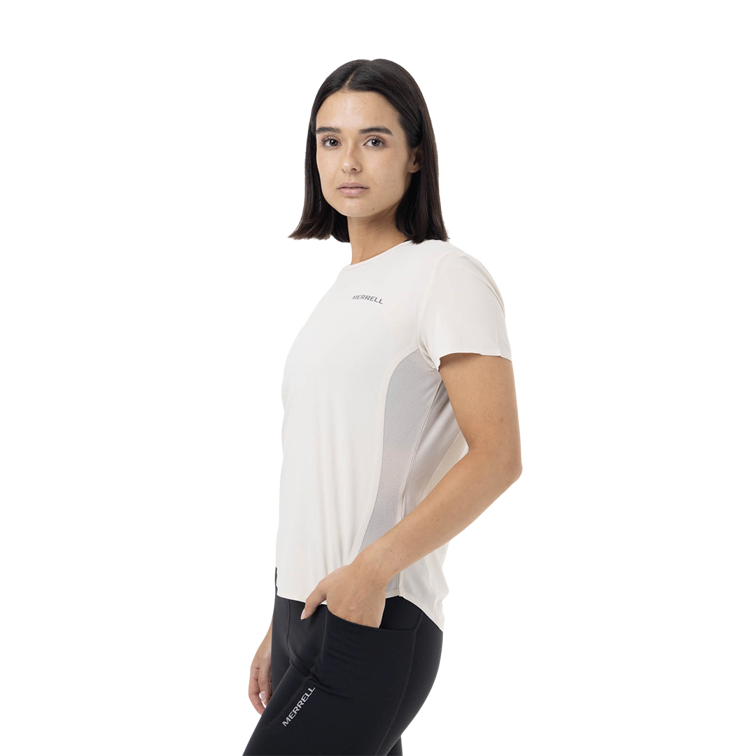 Camiseta Trail para mujer color blanco