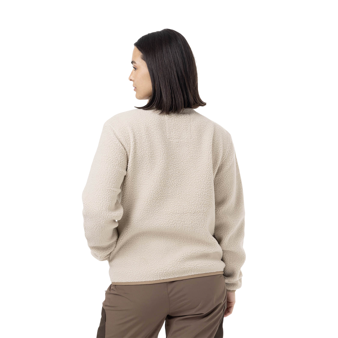 Jacket Sherpa para mujer color beige