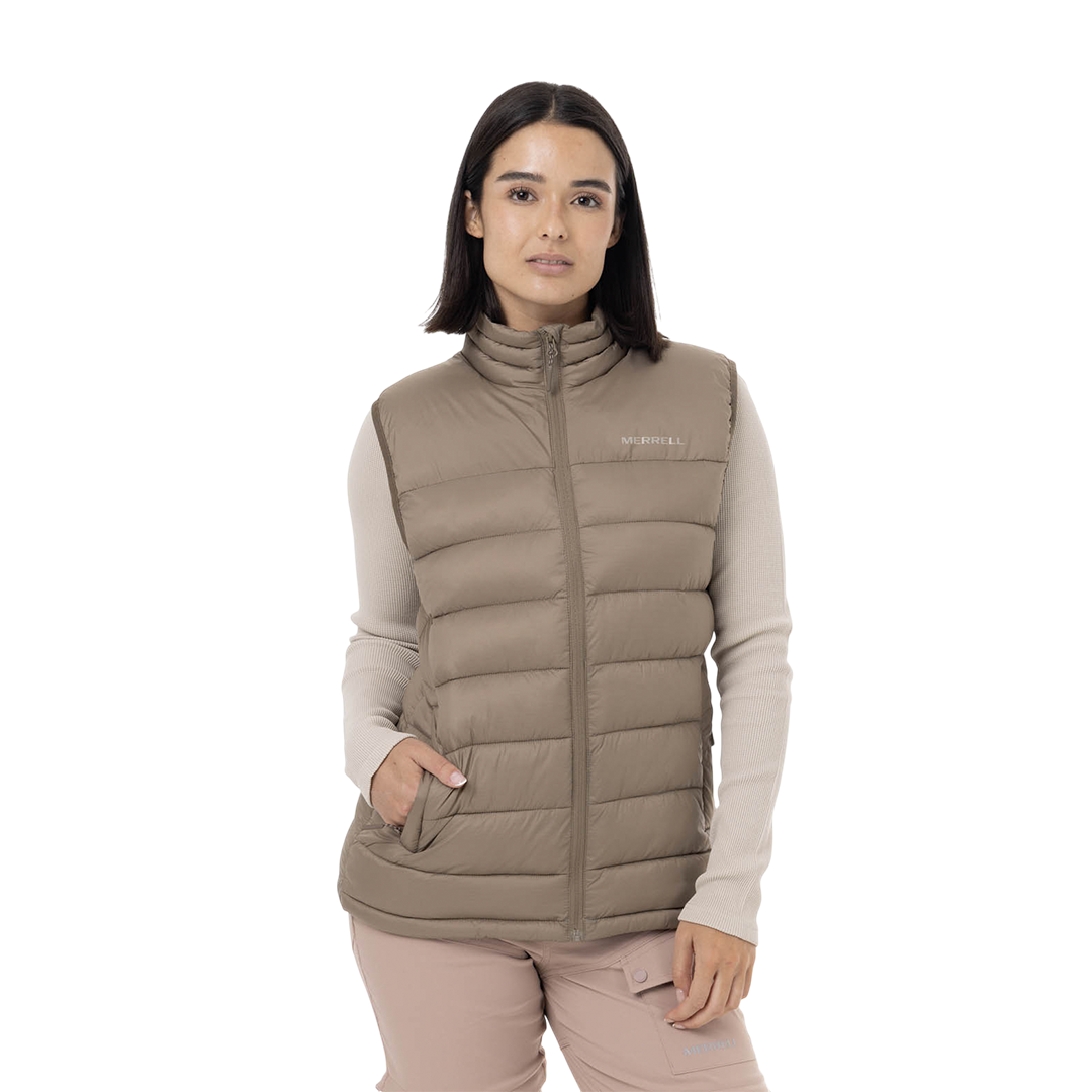 Chaleco Vest Parka para mujer color beige