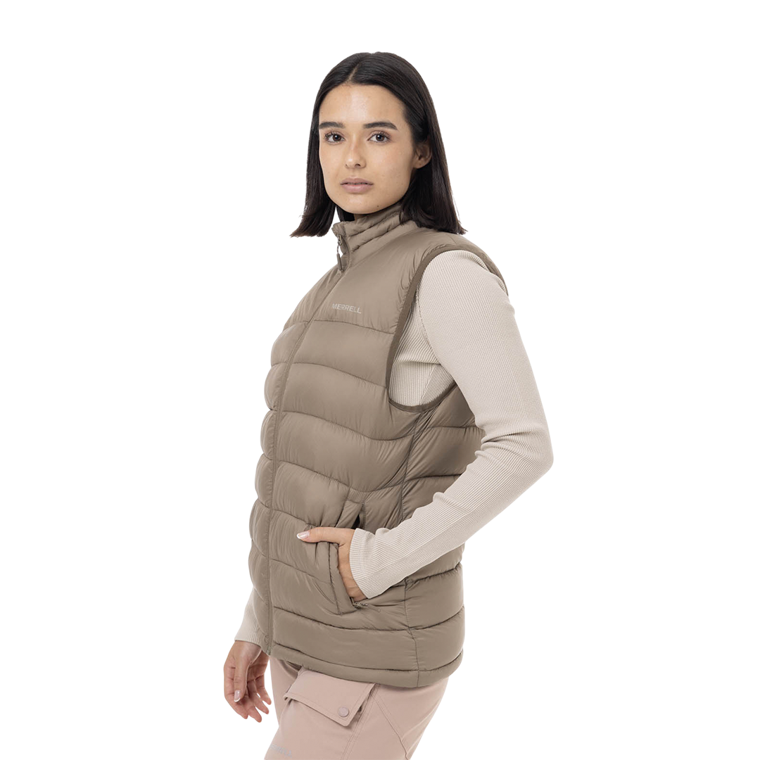 Chaleco Vest Parka para mujer color beige