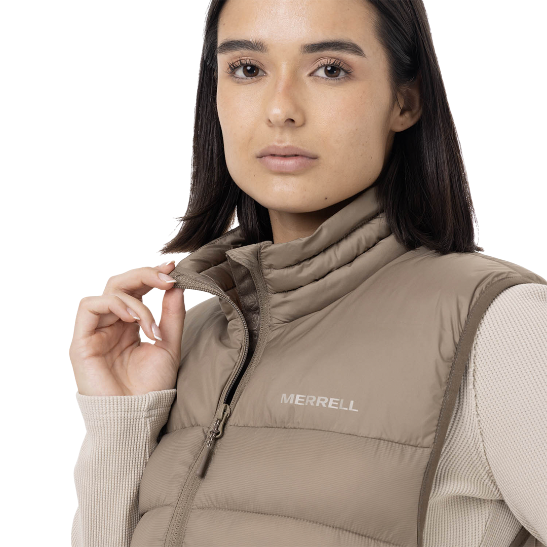 Chaleco Vest Parka para mujer color beige