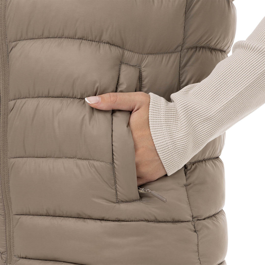 Chaleco Vest Parka para mujer color beige