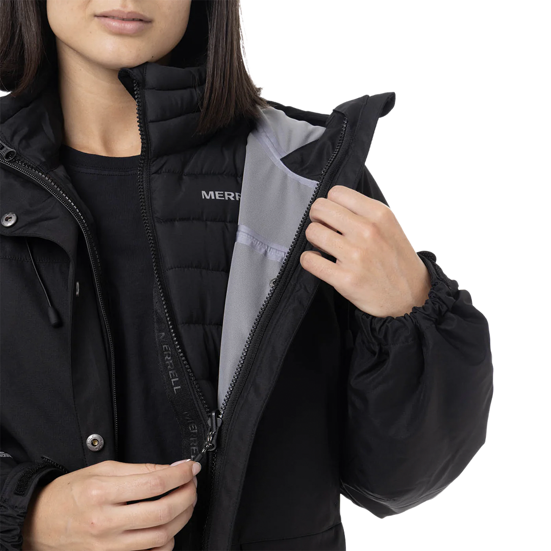Jacket 3 en 1 Ezeo para mujer color negro