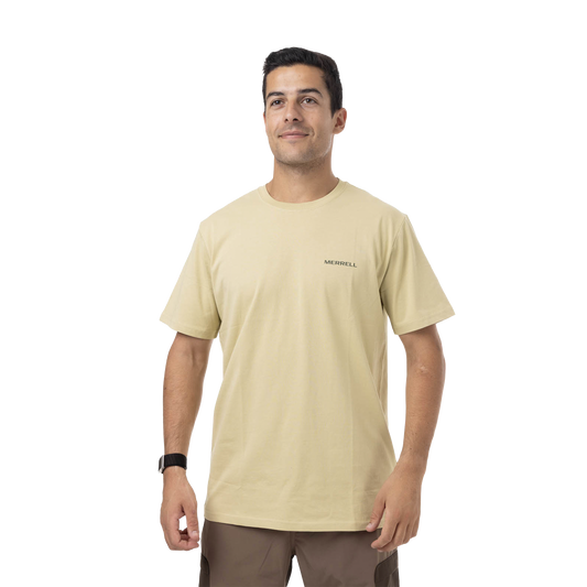 Camiseta Nuts para hombre color beige