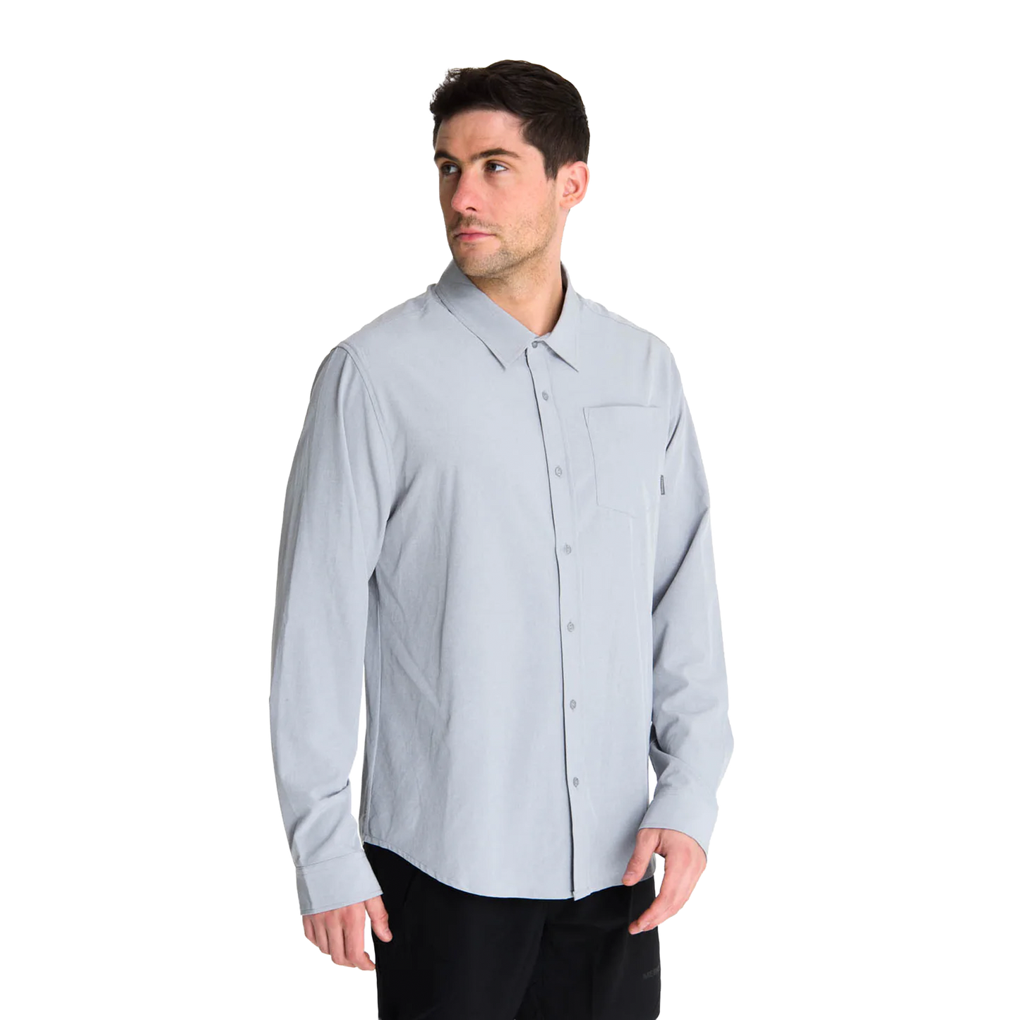 Camisa Cumberland para hombre color gris