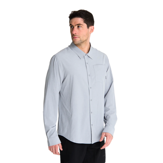 Camisa Cumberland para hombre color gris