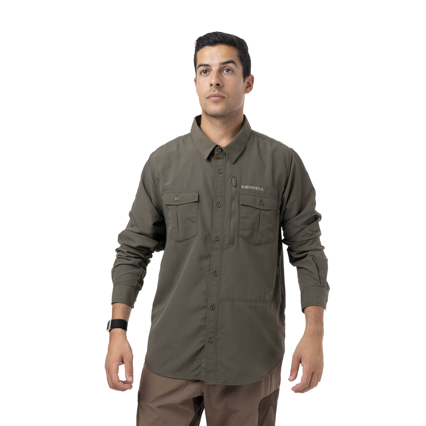 Camisa Kuskovhirt para hombre color verde