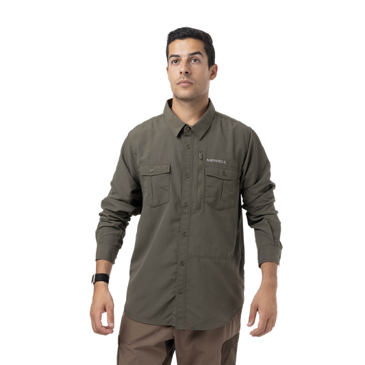 Camisa Kuskovhirt para hombre color verde