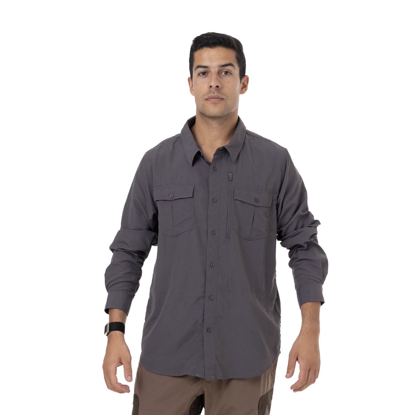 Camisa Kuskovshirt para hombre color gris