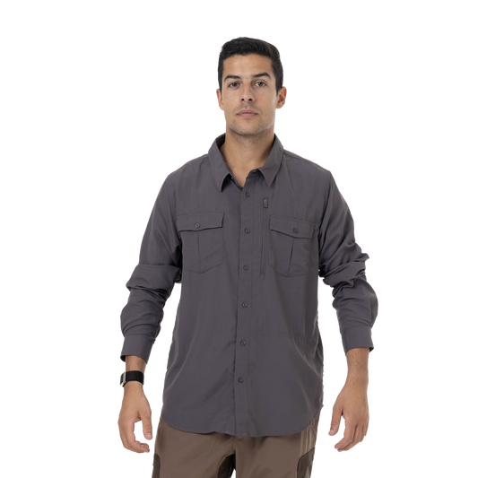 Camisa Kuskovshirt para hombre color gris