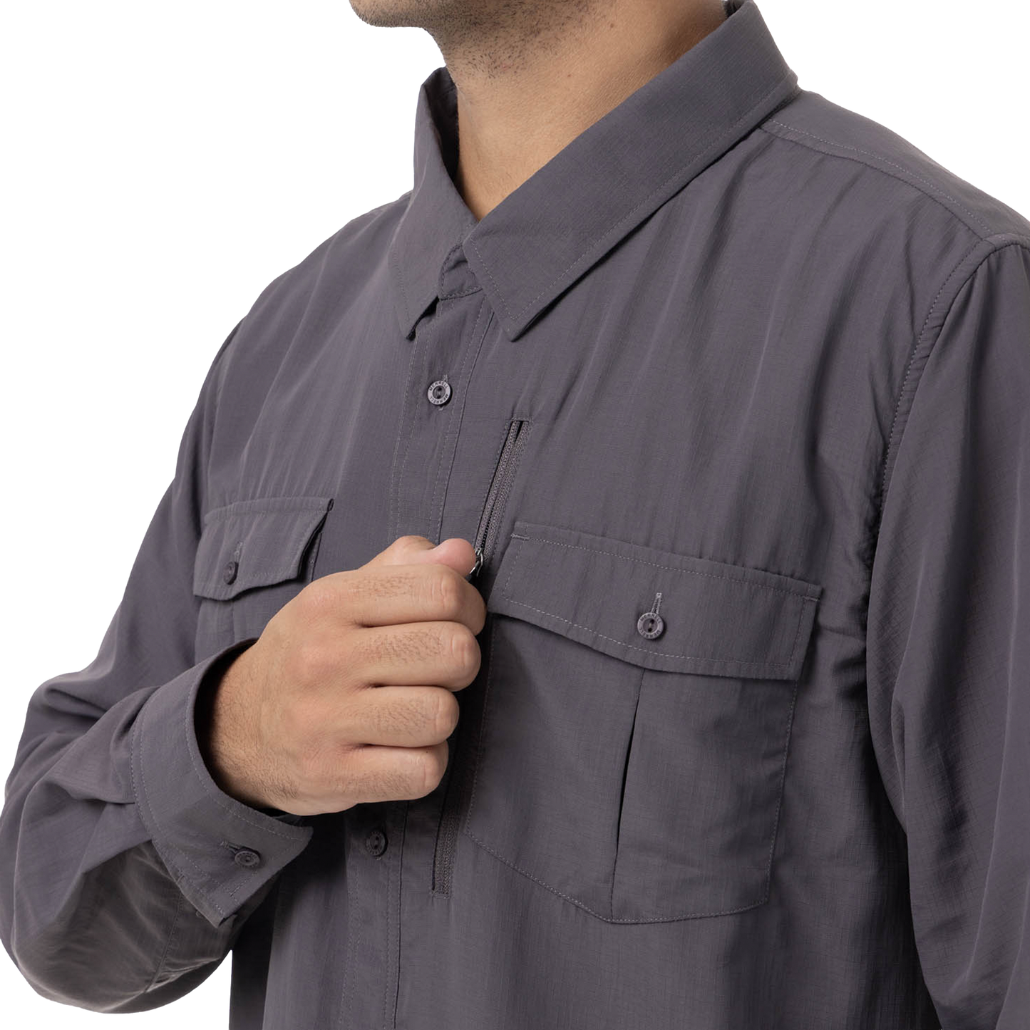 Camisa Kuskovshirt para hombre color gris