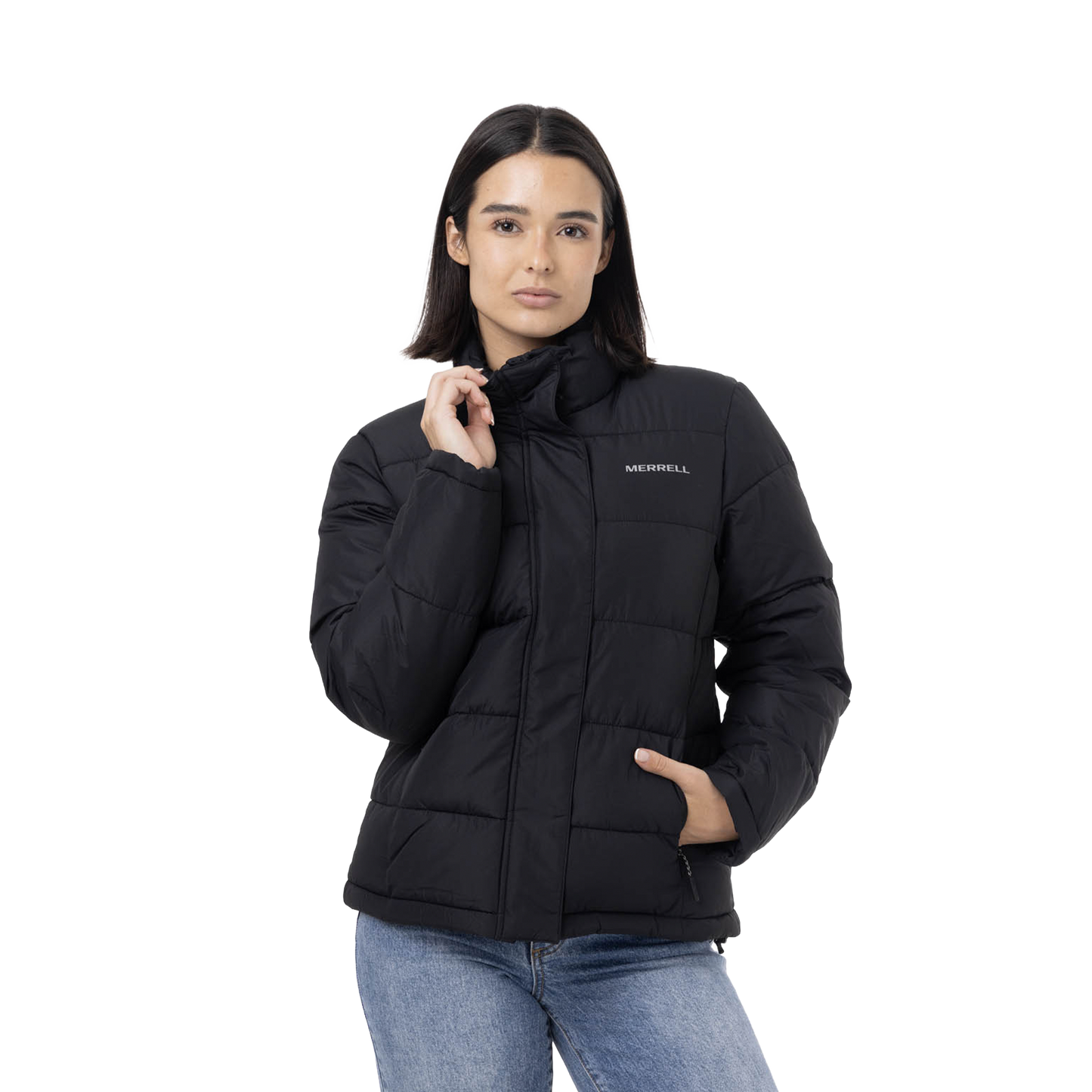 Jacket Soronapuff para mujer color negro
