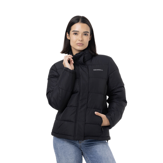 Jacket Soronapuff para mujer color negro