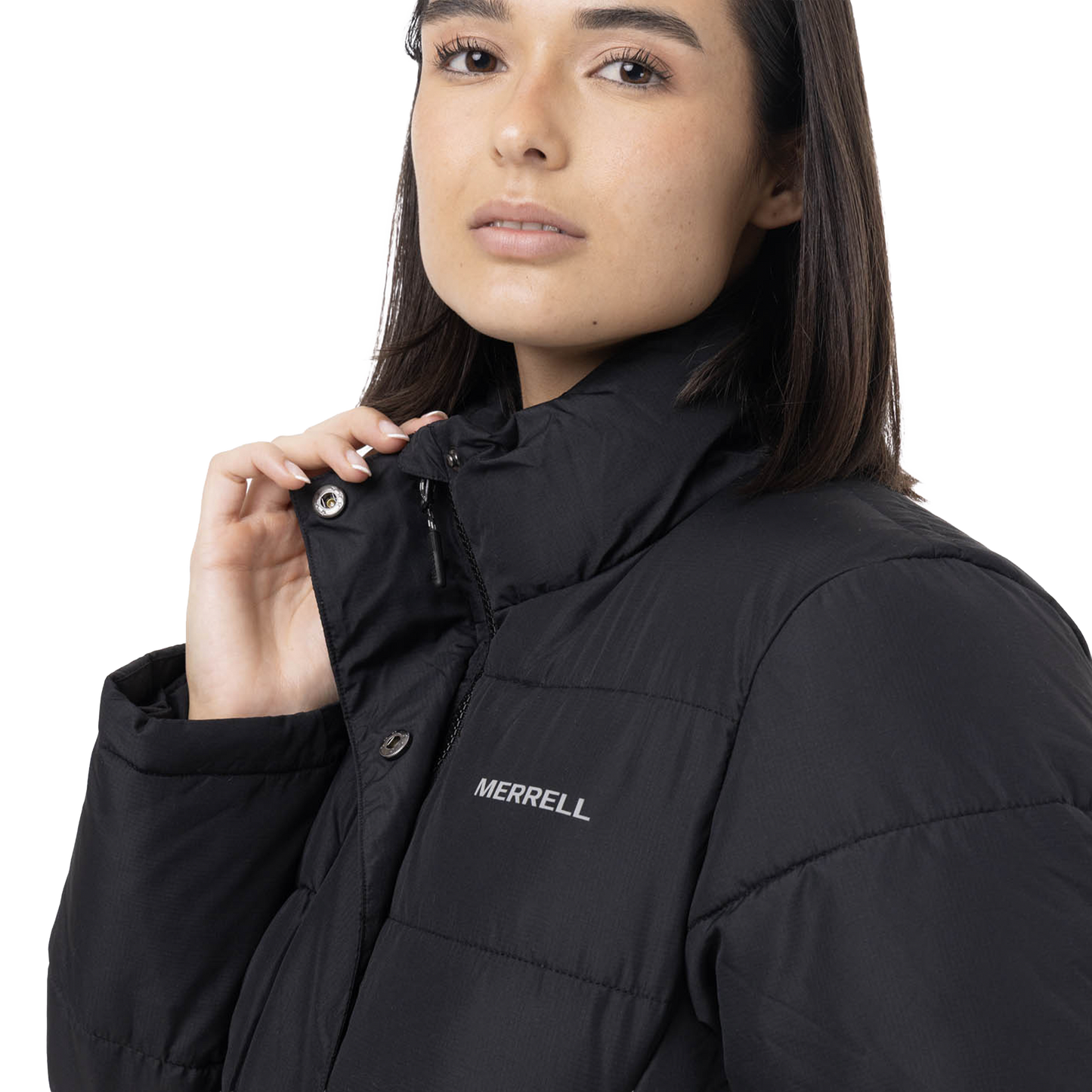 Jacket Soronapuff para mujer color negro